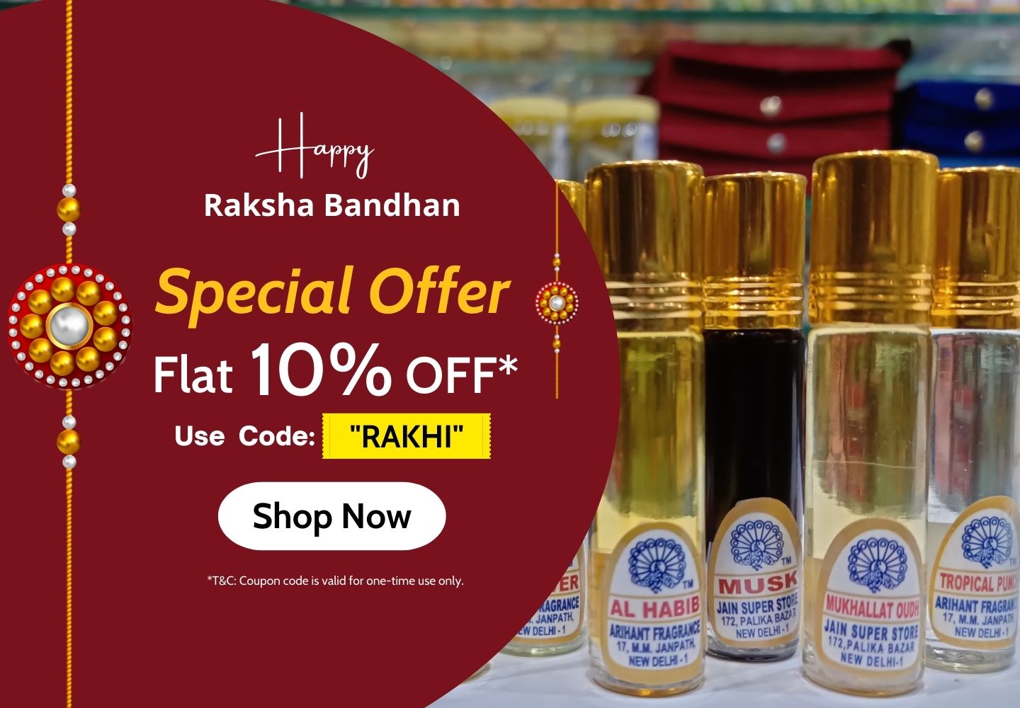 Rakshabandhan Offer Banner for mobile-IttarStore-Arihant-Fragrance
