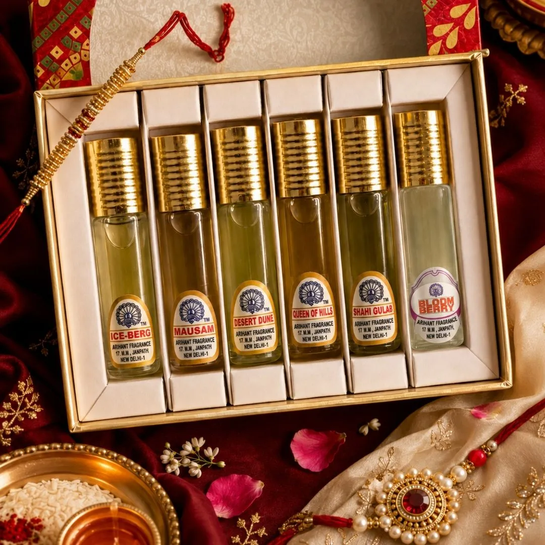 Ittar Store Arihant Fragrances_Rakhi Gift Pack for Sisters (2) Rakhi Gift Pack for Sisters - Image 1