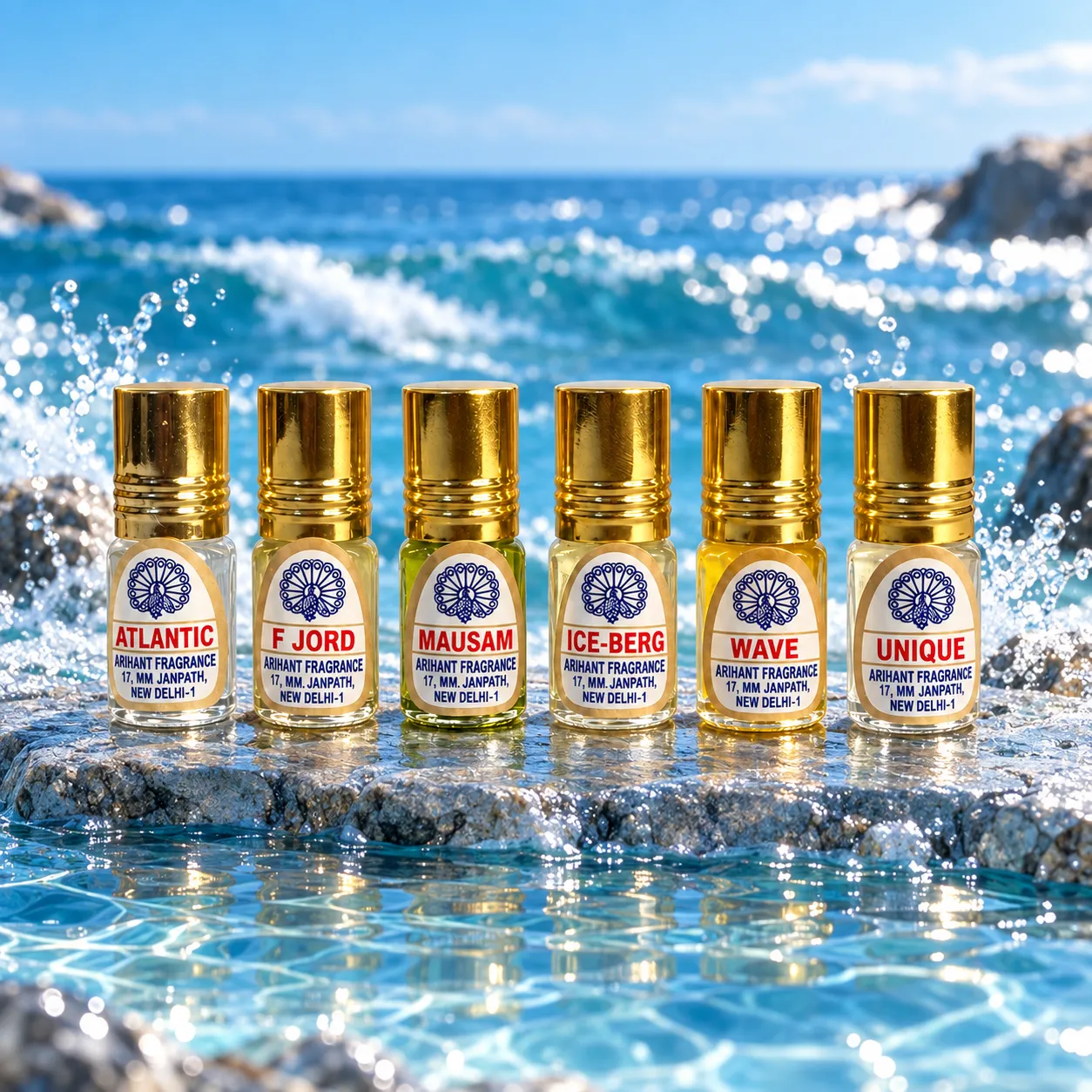 Aquatic Arihant Fragrance Trial Pack | Aquatic Fragrance - 2ml Each - Image 1